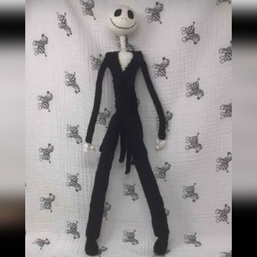 Jack skellington and zero hand made crochet